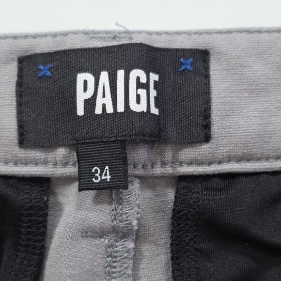 PAIGE Elmwood Jogger Pants Mens 34 Shark Fin Grey Pockets Stretch Transcend Knit - Picture 3 of 16